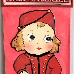 VALENTIJNSKAART Google-Eyes & Bag Move! Jaren 1920 Retro Mint/Verzegeld Zeldzaam! Shackman Co. Collector nr. 8138