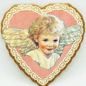 BEBÉS ÁNGELES PARA SAN VALENTÍN Por la artista Kathy Lawrence ¡Excelente estado! Shackman Company