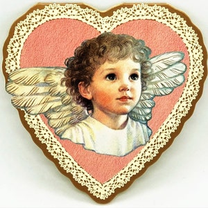 BEBÉS ÁNGELES PARA SAN VALENTÍN Por la artista Kathy Lawrence ¡Excelente estado! Shackman Company