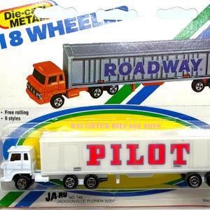 Vintage YATMING "PILOT" Tractor Trailer Truck 1/64 Scale-Mint Condition/on Factory Sealed Card-Jaru Toys-Perfect Gift for Collectors!