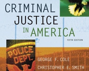CRIMINAL JUSTICE in AMERICA : Fifth Edition - Mint Condition Book! Etsy Best Price! Awesome Gift for Students of Criminal Law!