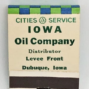1940&#39;s -50&#39;s Vintage CITIES SERVICE Green Matchbook Matches Authentic Gas Oil Advertising! NM Condition-Awesome find for Collectors!
