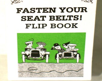 FLIPIX Animated Motion Picture FLIP BOOK "Fasten Your Seat Belts" Mint Condition Shackman