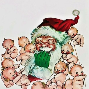 Vintage Kewpie Pudgie WEIHNACHTSGRÜSSE POSTKARTE Tadelloser Zustand! Selten ! Shackman Company Wir versenden weltweit!
