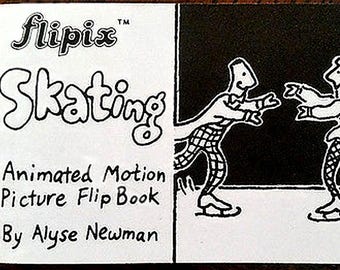 Flipix SKATING Animated Picture FLIP BOOK By Alyse Newman Mint Condition Shackman Co.