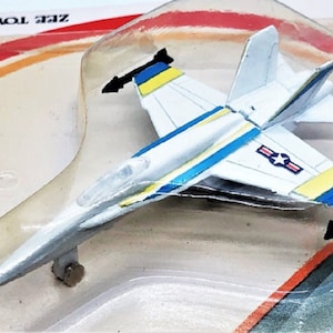 Vintage 1982 USAF F-18 HORNET Kampfjet Diecast Metal Flugzeug Mint Zustand / Versiegelt! Zlymex Zee Tolles Geschenk für Sammler!