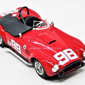 Vintage AC SHELBY COBRA 1962 L.A. Times Grand Prix Race Car-Mint in Box! Diecast Metal-Model Box-Perfect Gift for Race History Fans!