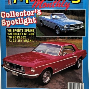 Vintage Oct 1988 MUSTANG MONTHLY MAGAZINE - Mint Condition / Case Fresh! Perfect Gift for Ford Mustang and Muscle Car Fans!