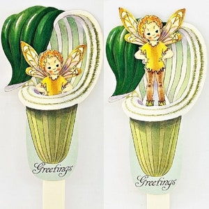 FEE in einer GIFTIGEN KANNE - Vintage Mechanische Grußkarte - Helen Page Künstler - Tadelloser Zustand! B. Shackman Co.