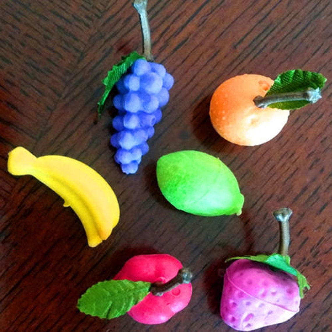 60 Miniature FRUIT ERASER S Mint Condition / Factory Sealed Etsy