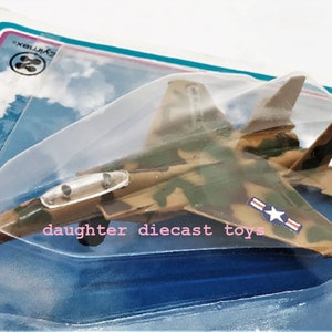 Vintage USAF Jungle Camo F-15 STRIKE EAGLE Jet Diecast Metal Flugzeug Mint Zustand / Werksversiegelt! Zlymex Zee Greifling Süß!