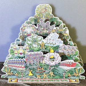 3D CHRISTMAS DECORATION The Twelve Days of Christmas Greeting Card Mint condition Factory Sealed Rare! Shackman Company