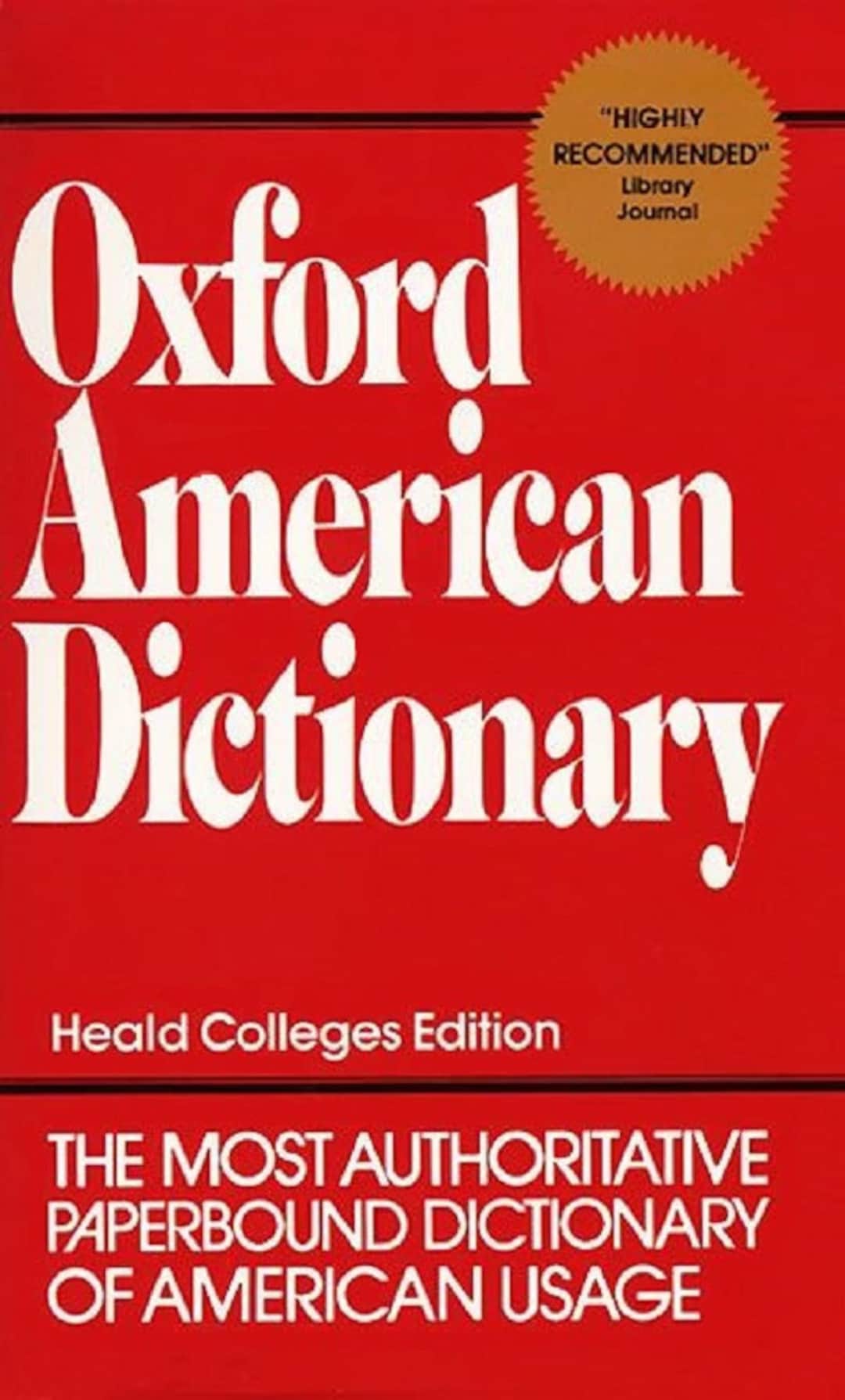 OXFORD AMERICAN DICTIONARY New/ Mint Condition Best Price on the
