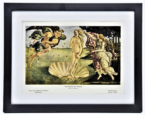The BIRTH of VENUS Vintage 5x7 Framed Classical Botticelli Art