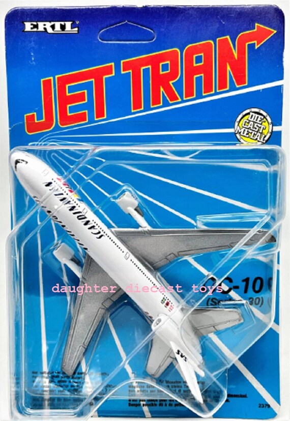 Vintage 1989 SCANDINAVIAN AIRLINES D.C.10 Hard to Find Jet Airplane Diecast Metal Pristine Condition Factory Sealed Ertl perfect Gift Etsy Norway