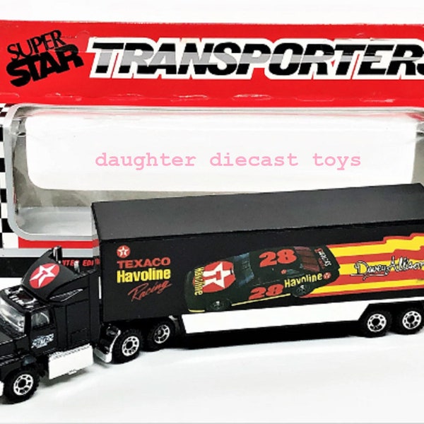 Vintage Matchbox Davey Allison Tractor Trailer Transporter Limited Edition Pristine Condition! Perfect gift for Nascar Fans!