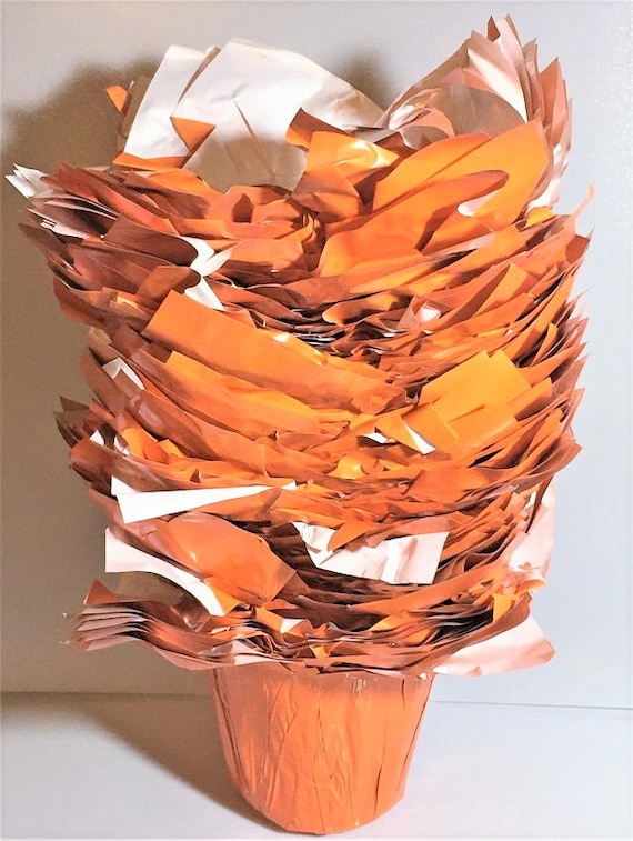 Lot of 25 FLOWER POT KWIK COVERS Wrappers 4.5/" ORANGE Dress Up Your Plants!