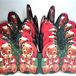 Vintage SANTA TEDDY BEAR Christmas Tree Garland Rare Mint Condition/ Factory Sealed Shackman Co.