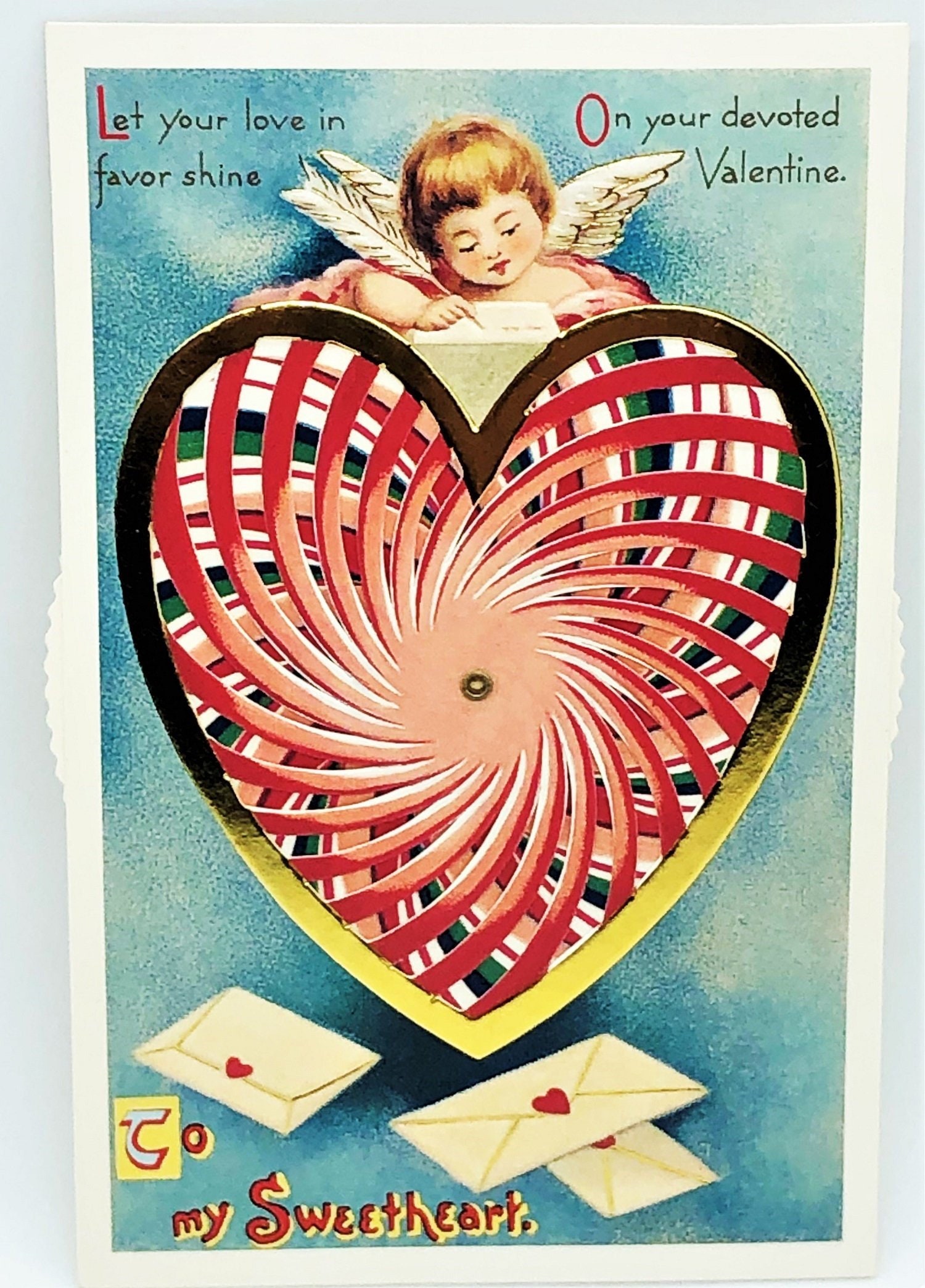 Pkg of 30 MINT/Factory Sealed Shackman Vintage VALENTINE HEART SEALS Stickers 
