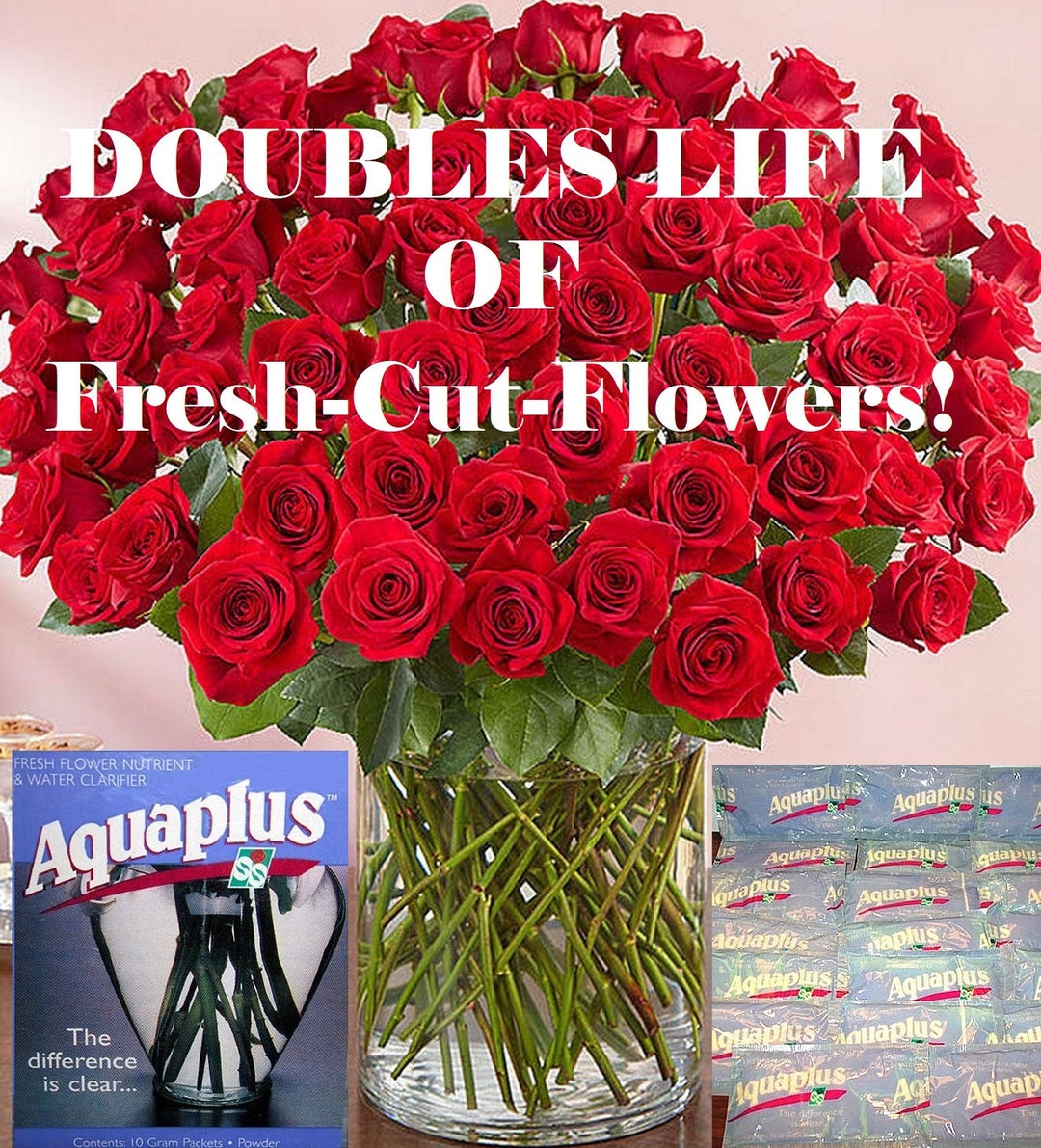 20 Packages AQUAPLUS Freshcut Flower PRESERVATIVE Keeps Flowers in