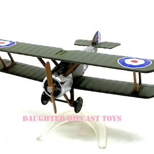 Vintage RAF W.W.I BIPLANE-Diecast Metal Airplane with Stand-Mint Condition/Sold Loose-CORGI Desktop Display-Perfect Gift for Collectors!