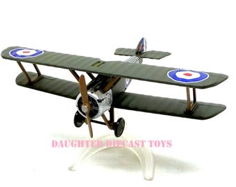 Vintage RAF W.W.I BIPLANE-Diecast Metal Airplane with Stand-Mint Condition/Sold Loose-CORGI Desktop Display-Perfect Gift for Collectors!