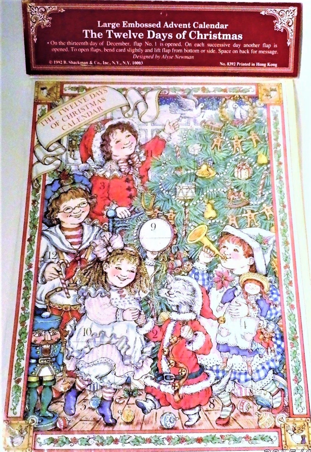 Twelve Days of Christmas ADVENT CALENDAR Artist Alyse Newman MINT ...