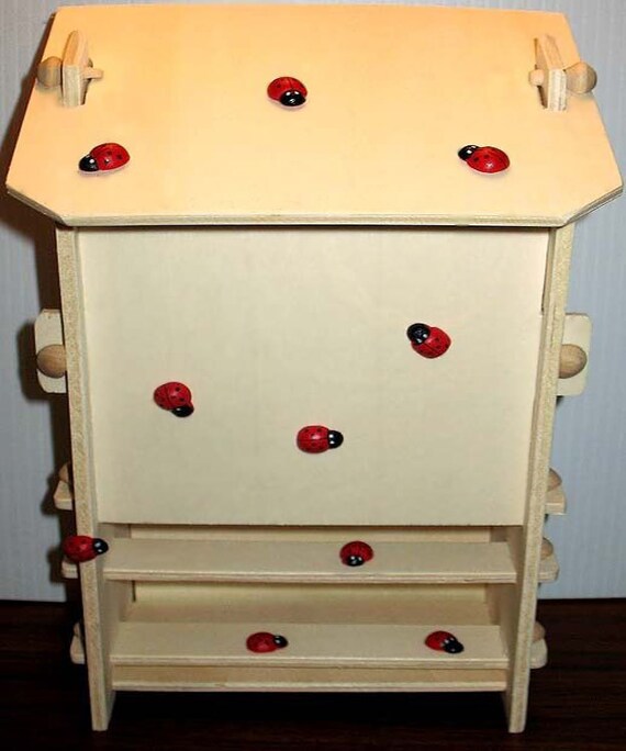 Push Pin Wood LADY BUG HOUSE Assembly Kit Easy Fun Project for Etsy