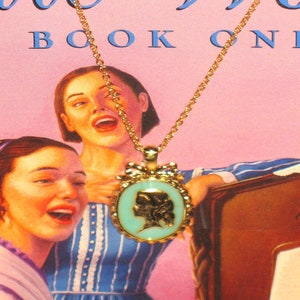 LITTLE WOMEN Book By Louisa May Alcott with Beautiful Gold Cameo CHARM Necklace Gift Quality Case-Fresh Perfect Gift for ages 8-12 Years