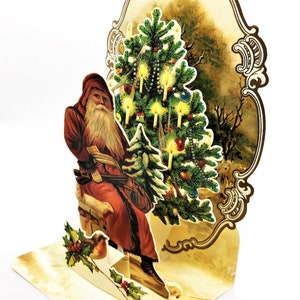 Decoración navideña de pie en 3D de estilo victoriano con la inscripción FELIZ NAVIDAD. ¡Hecha a mano! ¡Excepcional! Condición impecable/Sellada de fábrica. ¡Excepcional! Shackman