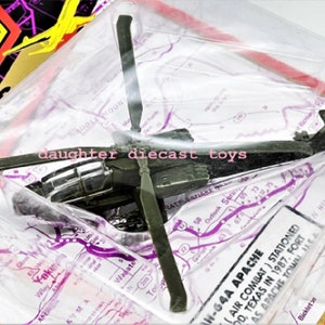 APACHE HELICOPTER - Diecast Metal Aircraft Mint Condition/Factory Sealed! Road Champs-Toys Perfect Gift for Collectors!
