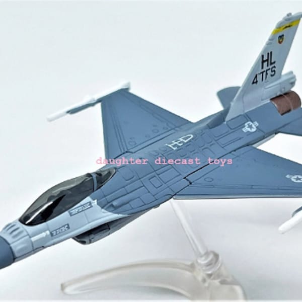 U.S.A.F. F-16 FIGHTING FALCON Jet Airplane-Adult Collector Diecast Metal-w/Stand-Pristine Condition/CORGI-Perfect Gift for Collectors!