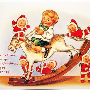 Nimble Nick HOORAY FOR CHRISTMAS Postkarte 1917 Illustration NEUwertig sehr selten! Shackman Firma