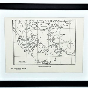 KARTE DER Antike RÖMISCHE WELT-Vintage Original U.O.B. Gerahmter 13x18cm Schwarz & Weiß Kunstdruck-Wunderbares Geschenk für Studenten der römischen Geschichte!
