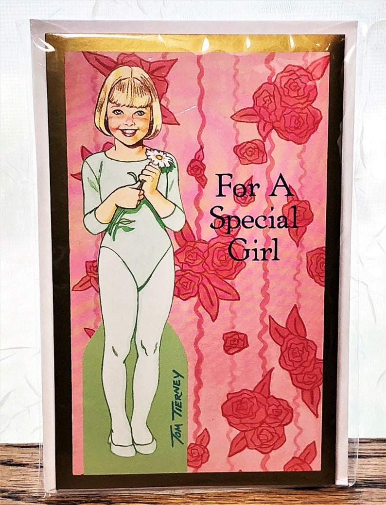 PAPER DOLL Greeting Card for A Special Girl Mint Etsy