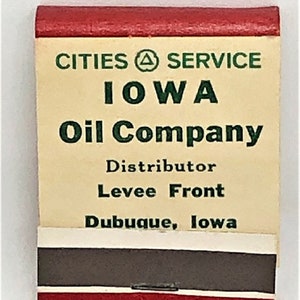 1940&#39;s -50&#39;s Vintage CITIES SERVICE Red Matchbook Matches Authentic Gas Oil Advertising! NM Condition-Awesome find for Collectors!