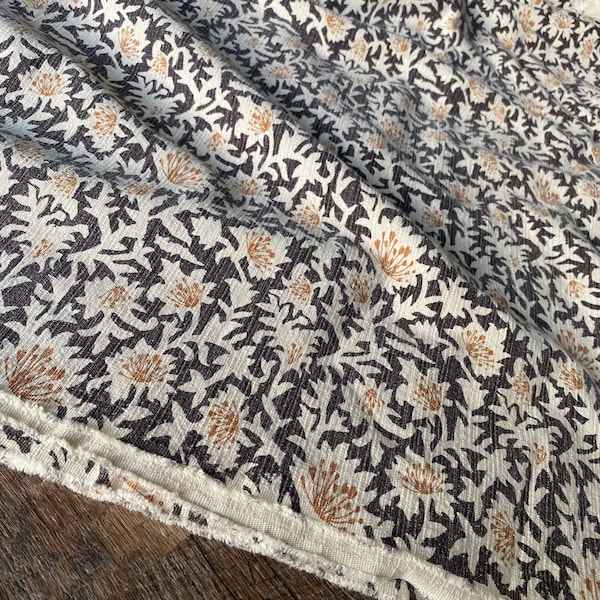 The Chiang Mai native cotton fabric, natural cotton , block  printed and stone, cotton batik,The Chiangmai cotton textile, sell by the yards