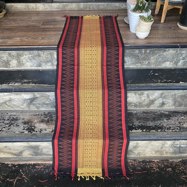 The Naga tribal fabric, Naga blanket ,Ethnic Naga hand loomed woven cotton throw stripe boho cotton textile ,Ethnic Naga textile