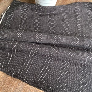 The Chiangmai native cotton fabric, natural cotton  Black, and  Beige  Gold dot woven and slight pattern, cotton woven, sell by the yard