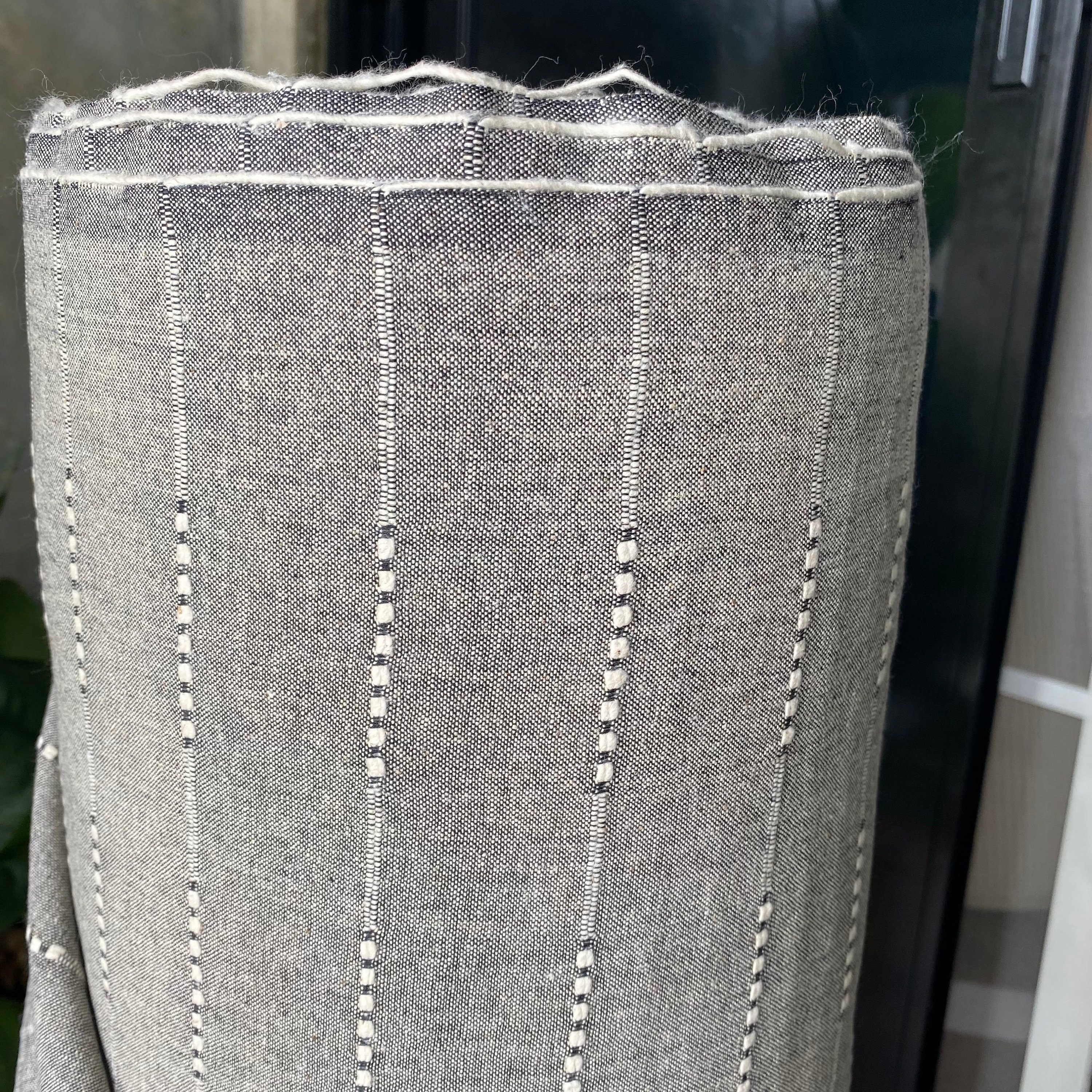 Snowy ,the Natural Cotton Stripe ,the Chomtong Handwoven