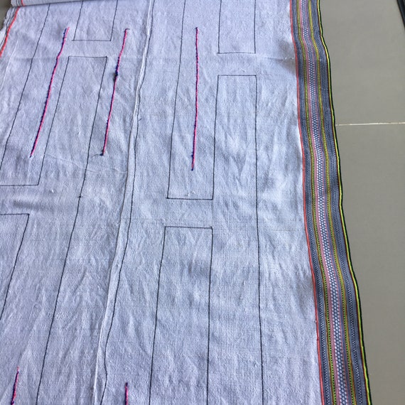 Tissu Hmong, tissu de chanvre tissé à la la à main Hmong Vintage chanvre, tissus tribu hill vintage avec broderie, etc, votre bricolage #1305 b20462 Tissu Hmong, tissu de chanvre tissé à la la à main Hmong Vintage chanvre, tissus tribu hill vintage avec broderie, etc, votre bricolage #1305 b20462