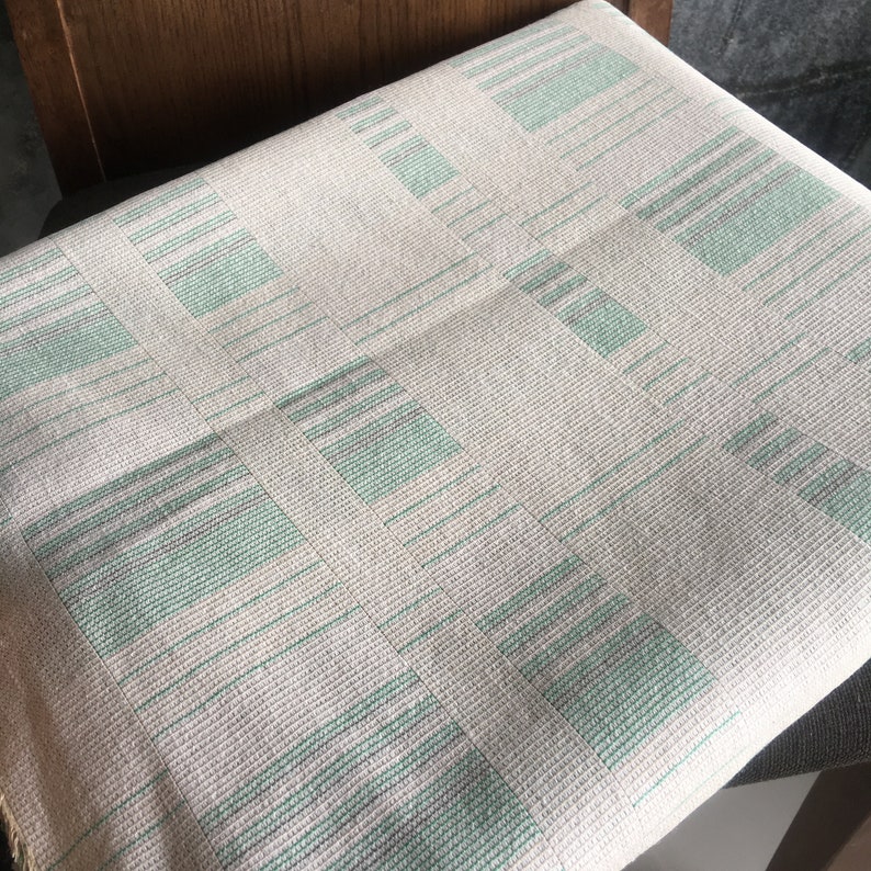 soft cotton slight pattern woven natural cotton woven sell by the yards 52 wide Sage /& Beige The Chiangmai native cotton fabric