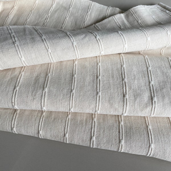 Chiangmai native cotton fabric, natural cotton , thick and  soft cotton and slight pattern ,The Chiangmai cotton textile, sell by the yards