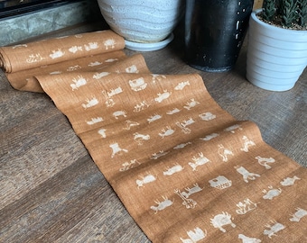 Handwoven Hmong Natural Hemp  fabric , beautiful Hemp and batik ,natural dyed ,Handwoven ,sell by the yards
