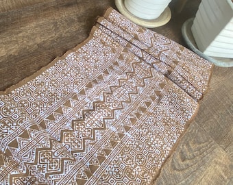 Handwoven Hmong fabric  batik  ,Cotton  Pastel  shade Batik fabric, vintage style cotton textiles and fabrics ,Table runner,etc,DIY