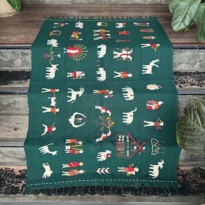 The Naga tribal fabric, Naga blanket ,Embroidery, Ethnic Naga hand loomed woven cotton throw  boho cotton textile ,Ethnic Naga textile#1251