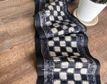 Handwoven Hmong Natural Hemp  fabric , beautiful Hemp and batik ,natural dyed ,Handwoven ,sell by the yards