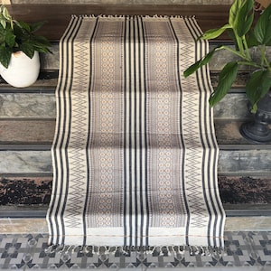 The Naga tribal fabric, Naga blanket ,Ethnic Naga hand loomed woven cotton throw stripe boho cotton textile ,Ethnic Naga textile,