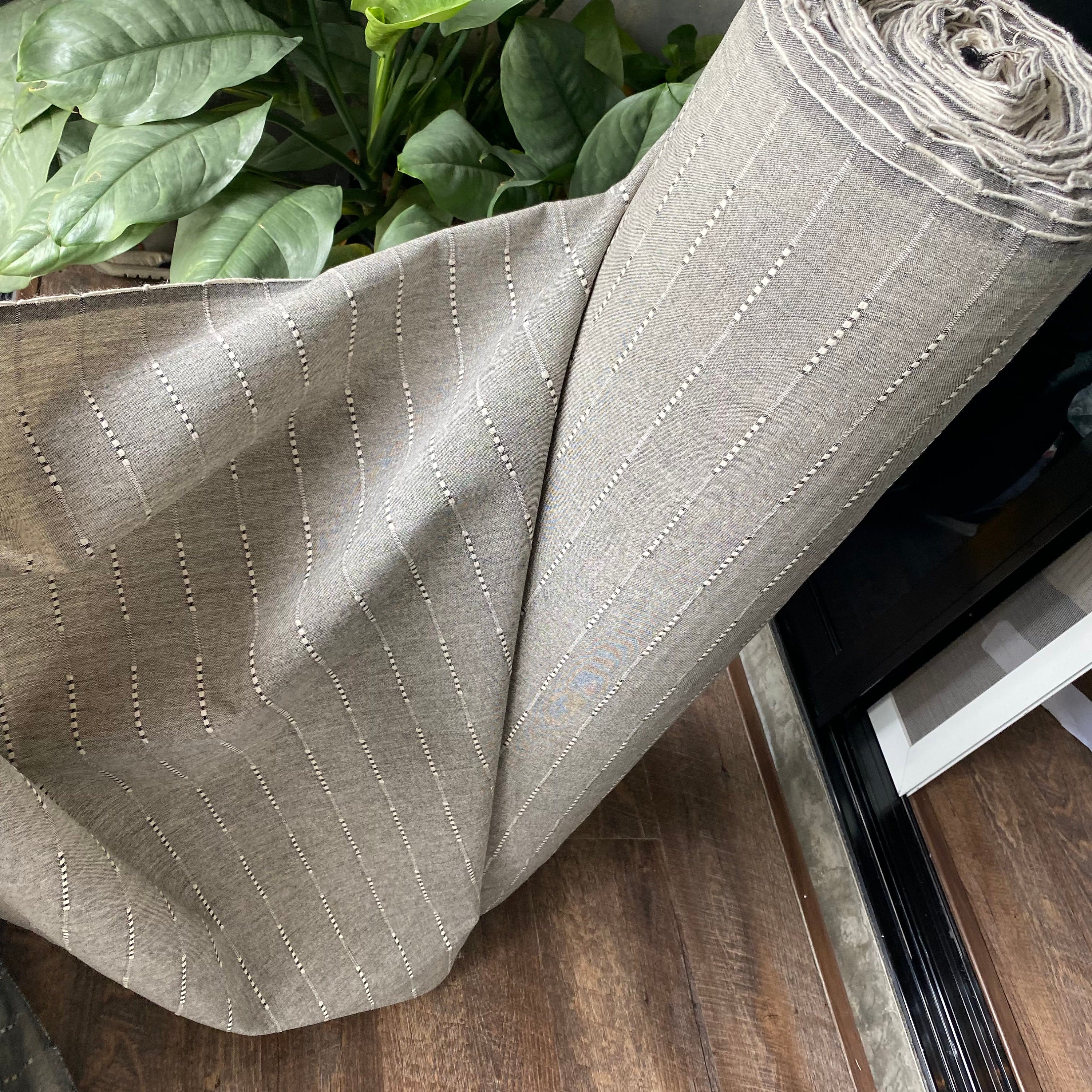 Snowy ,the Natural Cotton Stripe ,the Chomtong Handwoven