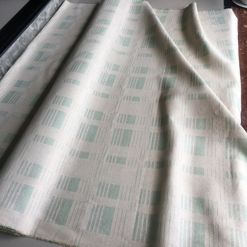 soft cotton slight pattern woven natural cotton woven sell by the yards 52 wide Sage /& Beige The Chiangmai native cotton fabric